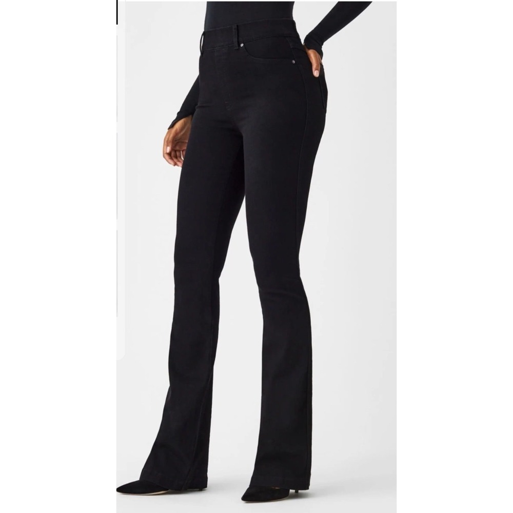 SPANX Black SPANXshape EveryWear Flare Jeans High Rise Pull On Womens Medium